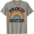 thumbnail image 1 of GBTQ Proud Sister Gay Pride LGBT Ally Family Rainbow Flag T-Shirt, 1 of 4