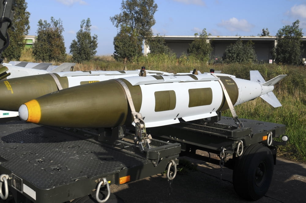 GBU-31 JDAM smart bomb of the Royal Danish Air Force Canvas Art - Riccardo NiccoliStocktrek Images (17 x 12)