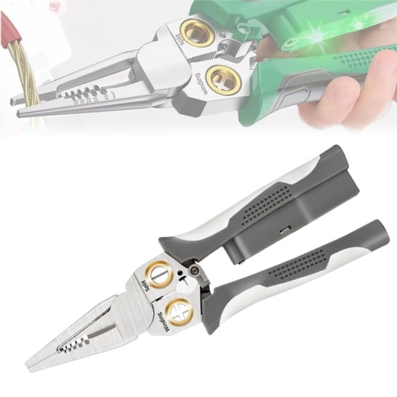 Pilerss GBXGBX 8-in-1 Wire Crimper & Stripping Pliers with Voltage Detector ...