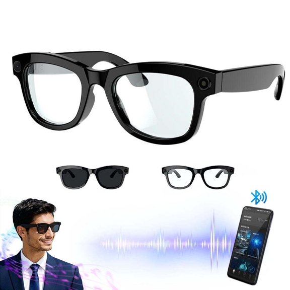 GBXGBX AI Smart Glasses 5MP HD Camera Image Recognition AI Translation Bluetooth Audio Smart Shooting Glasses