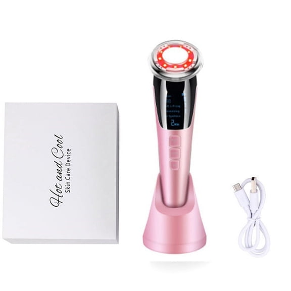 GBXGBX Handheld Facial Hot and Cold EMS Beauty Device for Skin Rejuvenation and Lifting - Light Therapy Massager for Home Use