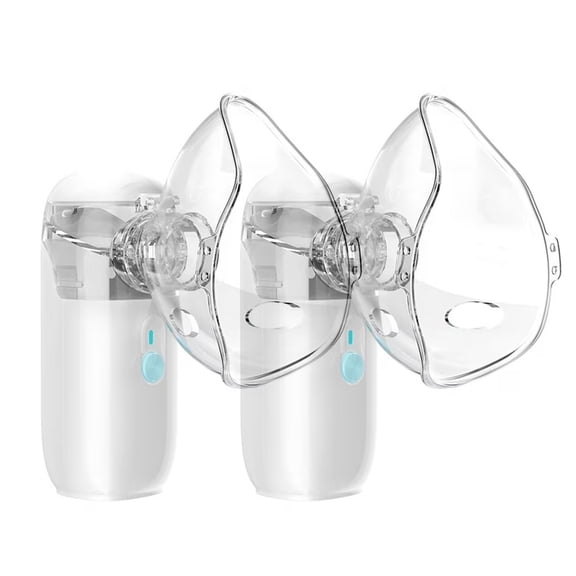 GBXGBX Portable Handheld Micro-Mesh Atomizer for Adults and Children - Ultrasonic Humidifier - WHITE-BATTERY A PAIR