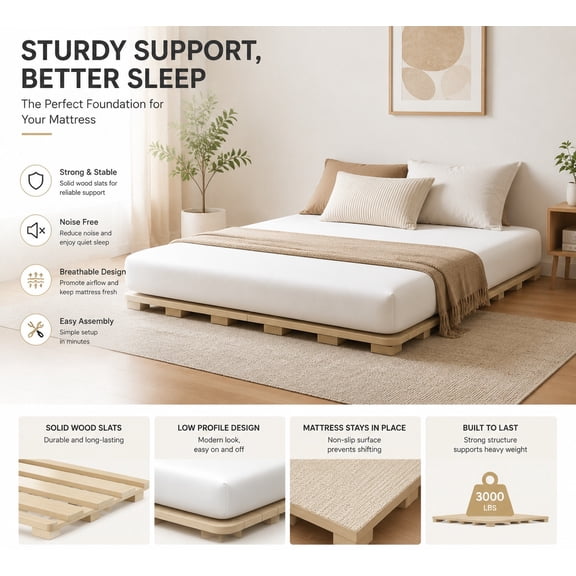 GBedFrms Bed frames,Breathable Moisture-Proof Bed Plate, Guest Tatami Mat,Wood Roll-Type Slatted Bed Japanese Floor Futon Mattress (Twin)