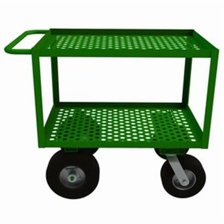 GC-2436-2-10-12PN-83T 35 in. Garden Cart, Green - 1200 lbs