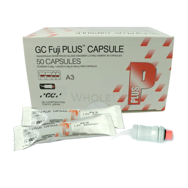 GC Dental Fuji Plus Glass Ionomer Luting Cement 50 In Caps, Purpose