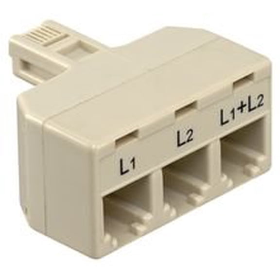 GC ELECTRONICS 30-9658 IN LINE ADAPTER, 1 X JACK-3 X JACK - 30-9658