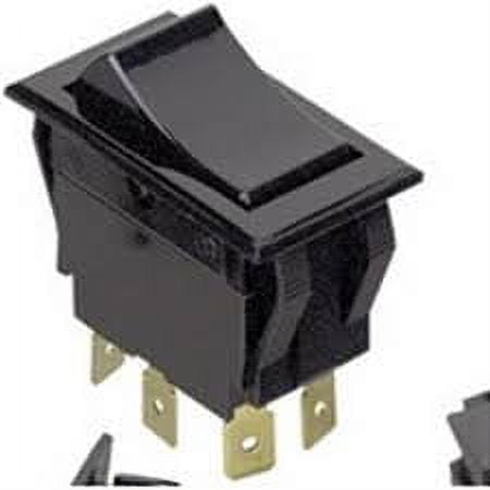 GC Electronics 35-3695 Rocker Switch, DPDT, (On)-Off-(On) (momentary on both directions), 15A 125V / 10A 250V, .83 X 1.45 Mounting Hole - 35-3695