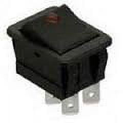 GC Electronics 35-686 Rocker Switch, DPST On-Off, 20A 125/250VAC, Red Spot LED Illuminated, 1.18 x .870 Mounting Hole - 35-686