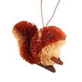 thumbnail image 1 of 2.75" Red and Brown Whimsical Bristle Brush Handcrafted Squirrel Hanging Ornament, 1 of 2