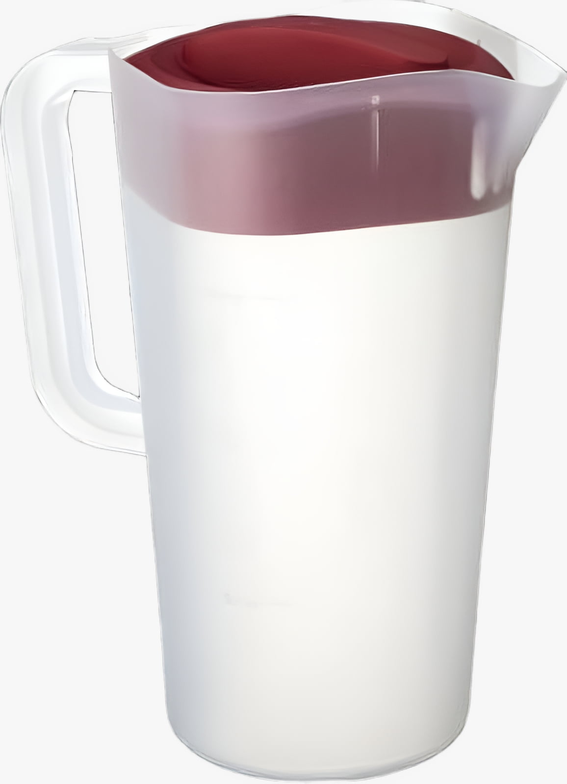 GoodCook Clear and Red 1/2 Gallon Plastic Pitcher with Multi-Pour Lid