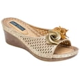 thumbnail image 1 of GC SHOES Womens Julliet Wedge Sandals 6 Gold, 1 of 3
