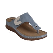 GC Shoes GC Shoes Womens Sam Thong Fla Blue 7M