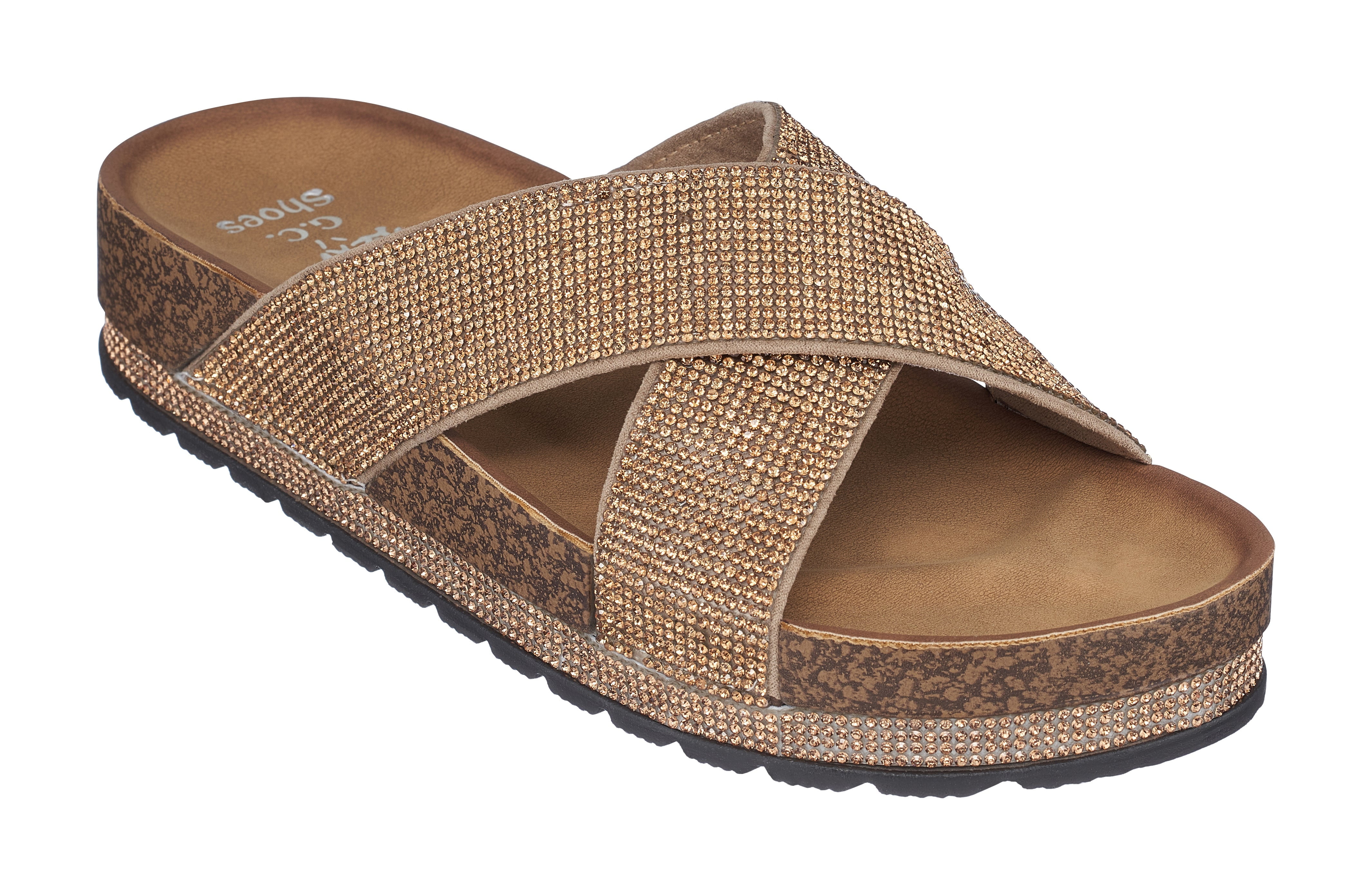 GC Shoes Women's Cork Platform Footbed Sandals, Casual Summer
