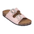 thumbnail image 1 of GC Shoes Women's Cork Platform Footbed Sandals, Casual Summer Comfort Slides, Two Buckle Strap Slip Ons, Claudia/Black/10, 1 of 6