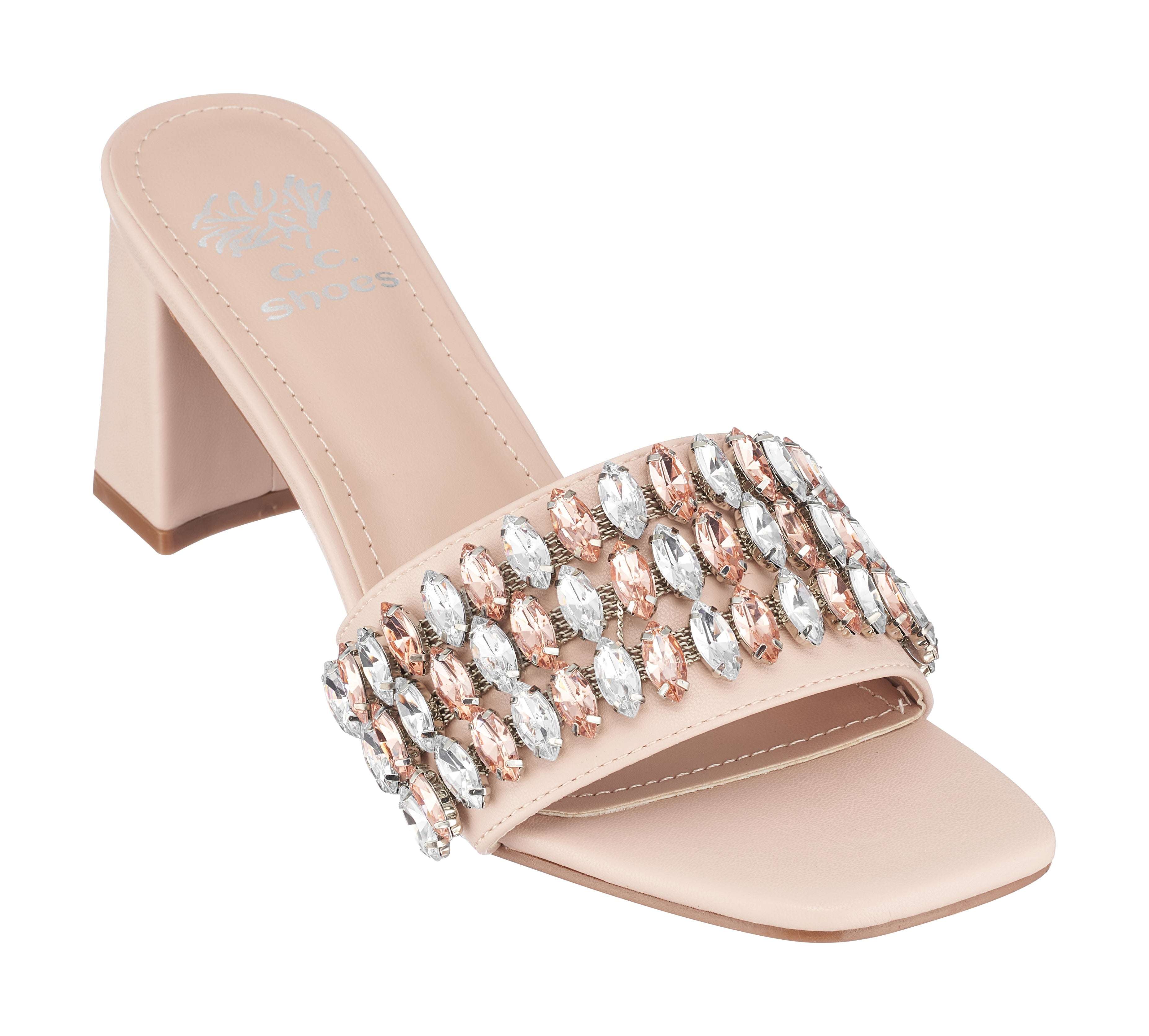Jeweled heeled deals sandals