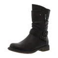 thumbnail image 1 of GC Shoes Womens Brandy Ruched Round Toe Mid-Calf Boots, 1 of 5