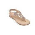 thumbnail image 1 of GC Shoes Womens Eva Faux Leather Stretch Flat Sandals, 1 of 3