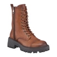 thumbnail image 1 of GC Shoes Womens Mckay Faux Leather Pull On Combat & Lace-up Boots, 1 of 3