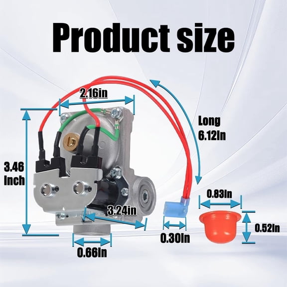 GC6AA10E 93844 RV Water  Solenoid Gas Valve Replacement Fits for Atwood 6-10 Gallon Water Heaters replaces 93870 93321 GC10A-4E G6A-8E G6A-4E