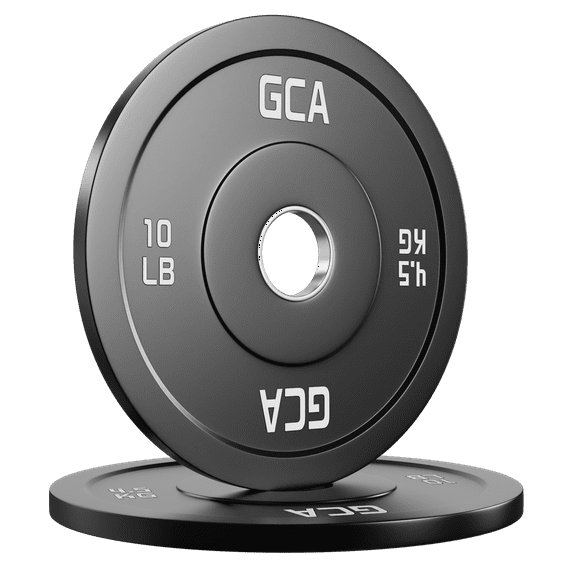 GCA Pro Rubber Olympic Bumper Plate for 2" Barbell - 10 Pounds
