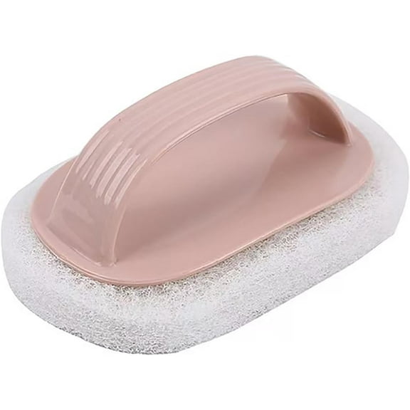 GCASLK-Dish Brush,Bathtub Brush,Hand-Held Pool Scrub Brush,Pool Cleaning Scrubbing Sponge Pad,Bathroom Clean Scrubber Scouring for Cleaning Step Corner Shower Tile Sink Spas Tubs Kitchen (Pink 4 Pack