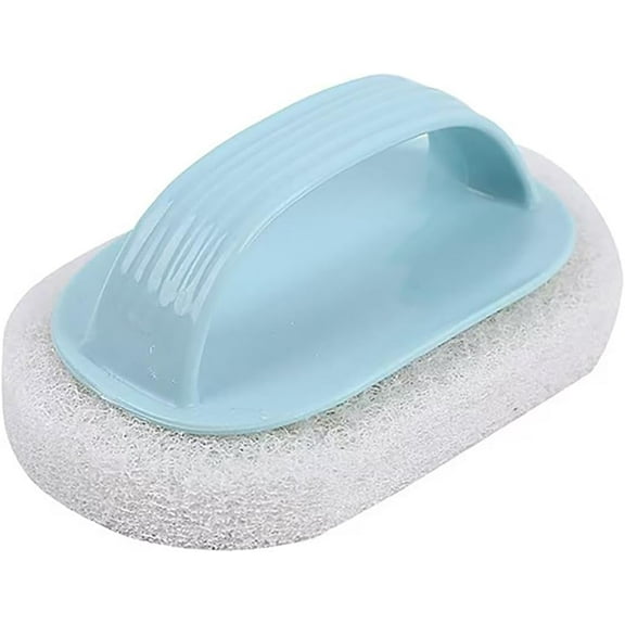 GCASLK-Dish Brush,Bathtub Brush,Hand-Held Pool Scrub Brush,Pool Cleaning Scrubbing Sponge Pad,Bathroom Clean Scrubber Scouring for Cleaning Step Corner Shower Tile Sink Spas Tubs Kitchen (Blue 4 Pack