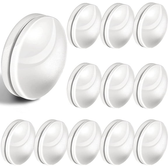 GCASLK-Magnetic Curtain Weights, Plastic Covered Heavy Duty No Sew Shower Curtain Magnets, Avoid Blowing Around, Work for Drapery, Tablecloth, Flag, Outdoor Liner(White,12 Sets)