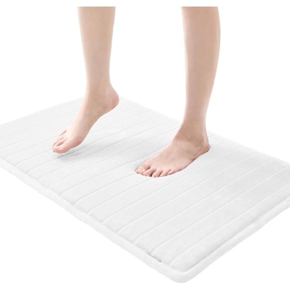 GCASLK-Memory Foam Bath Mat - Ultra Soft Non-Slip Bath Rug, Super Water Absorbent Bathroom Floor Mat for Shower, Tub