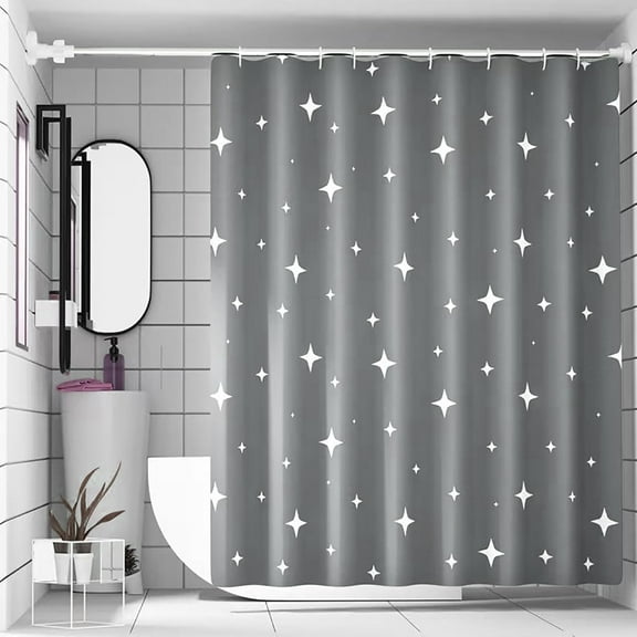 GCASLK-Shower Curtain Liner, 4G PEVA Shower Liner, Plastic Waterproof Shower Curtains, 72x72 inch with Grommet Holes 3 Magnetic Weights