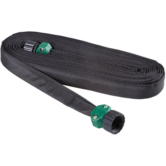 GCCP 25ft Flat Soaker Garden Hose 0.75in PVC Porous For Raised Beds Vegetables Soft Watering