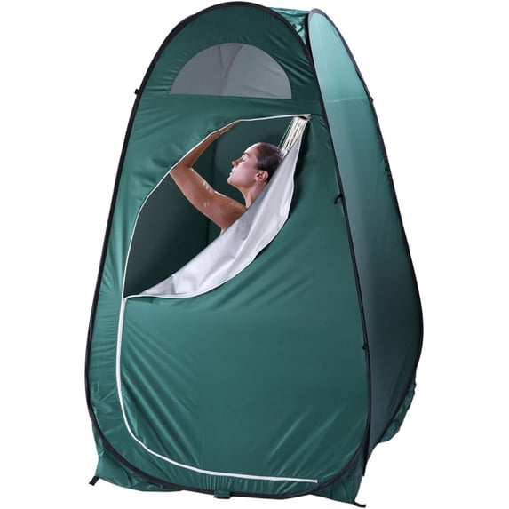 GCCP 47.2x47.2x74.8in Green Pop Up Shower Tent 98% UV Protection Instant Privacy Portable For Camping Beach Fishing