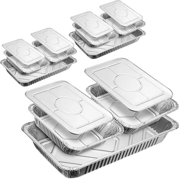 GCCP Chafing Dish Set Silver 9x13 Inch 3 Water Pans 6 Food Pans For Party Buffet Catering