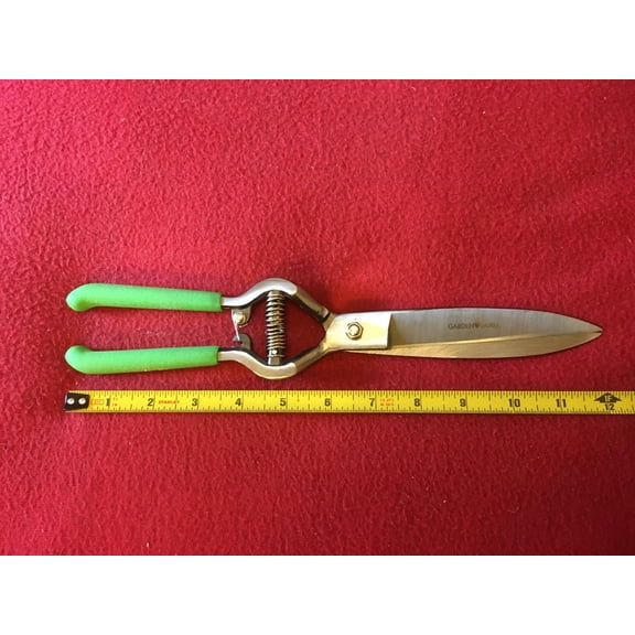 GCCP Green Hand Grass Clipper Scissors Forged Steel Bypass Blades Non-Slip Grip For Lawn Edging Trimming Garden