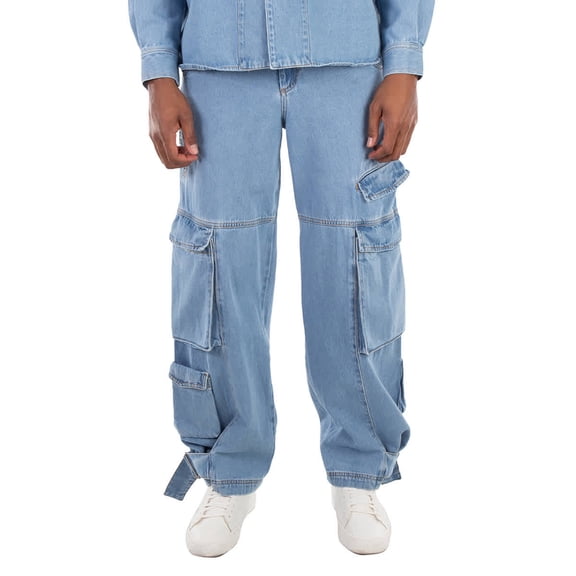 GCDS Cotton Denim Ultracargo Pants, Waist Size 30"