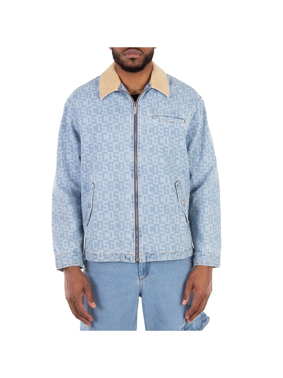 Monogram Denim Harrington Jacket, Size Small