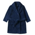 thumbnail image 1 of GCETTIC Bathrobe Kids Fleece Kids Hooded Robe Soft Plush Bathrobe for Boys With Pockets Navy,13-14 Years, 1 of 2