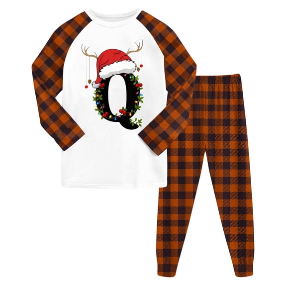 GCETTIC Boys/Girls Christmas Pajamas Holiday Pjs Kids Santa Long Sleeve Sleepwear Mint Size 5-6 Years