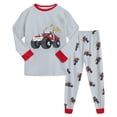 thumbnail image 1 of GCETTIC Boys Pajama Set 2 Piece Long Sleeve Pants Cartoon Print Sleepwear Red Size,6-7 Years, 1 of 8
