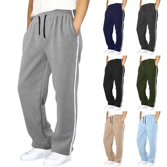 GCETTIC Boys Sweatpants, Sports Sweat Pants with Pockets Solid Color Casual Joggers Girls Sweatpants Open Bottom for Kids Clothes 15-16 Years