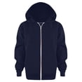 thumbnail image 1 of GCETTIC Boys Zip Up Hoodie Kids Zip Up Hoodie School Uniform Boys Girls Zipper Sweatshirt Oversized Y2k Fall Hooded Jackets Preppy Clothes Navy,11-12 Years, 1 of 4