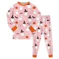 thumbnail image 1 of GCETTIC Cartoon Ghosts Pumpkins Halloween Pajama Sets 2 Piece Long Sleeve PJs Set Comfy Sleepwear Nightwear 7-8 Years, 1 of 8