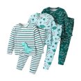 thumbnail image 1 of GCETTIC Fall Pajamas Baby Toddler Snug Fit Pajama Set Green,9-12 Months, 1 of 5