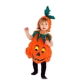 thumbnail image 1 of GCETTIC Halloween Orange Pumpkin Costume Suit for 3T 4T 5T 6T Toddler Kids Lantern Face Fancy Dress up for Carnival 6-12 Months, 1 of 4