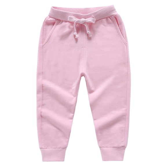 GCETTIC Kids Joggers Boys Boys Lightweight Cotton Joggers Kids Thin Active Pants Breathable Waist Pink Size,6-7 Years