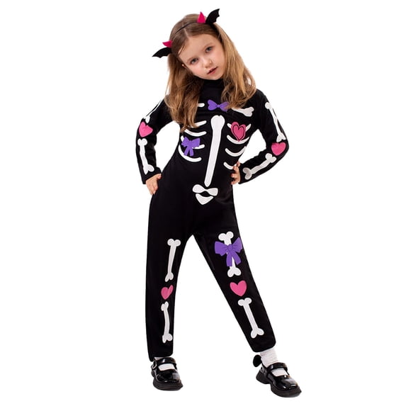 GCETTIC Kids Pajamas For Boys Skeleton Glow-in-The-Dark Cotton Sleepwear Toddler Clothes Halloween Pumpkin Outfit 3-4 Years