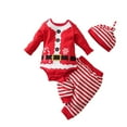 thumbnail image 1 of GCETTIC Newborn Baby Boys Girls Christmas Outfit Infant Xmas Romper Elf Santa Clothes 0-3 Months, 1 of 6