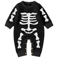 thumbnail image 1 of GCETTIC Newborn Halloween Sweater Romper Baby Girl Boy Skeleton Jumpsuit Long Sleeve O-neck Halloween One-Piece Outfit 3-6 Months, 1 of 7