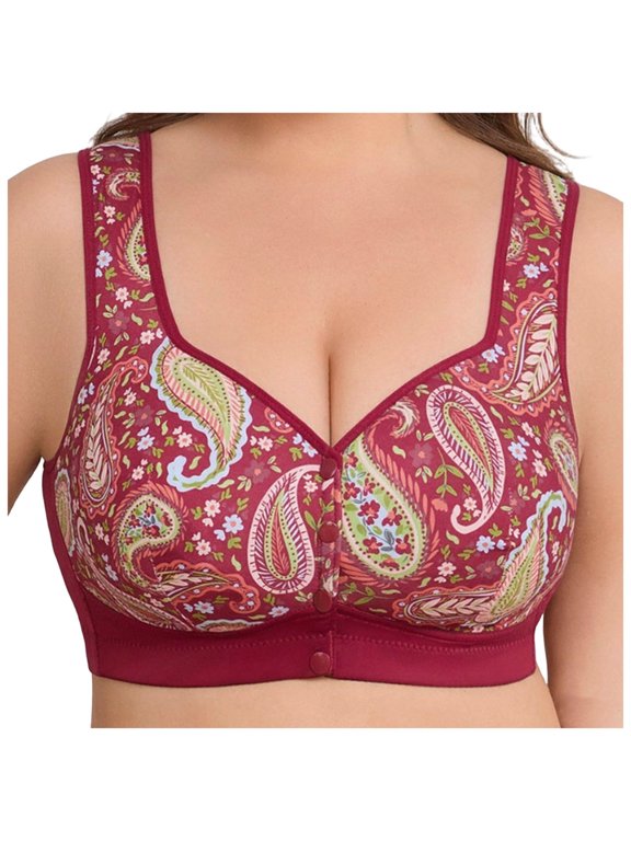 Oversized Front Bra Printed Tank Top Printed Polyamide Spandex Tank Top Casual Wine 4XL