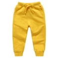 thumbnail image 1 of GCETTIC Pants for Kids Boys and Toddlers' Jogger Sweatpants with Elastic Waist and Drawstring Yellow Size,3-4 Years, 1 of 4