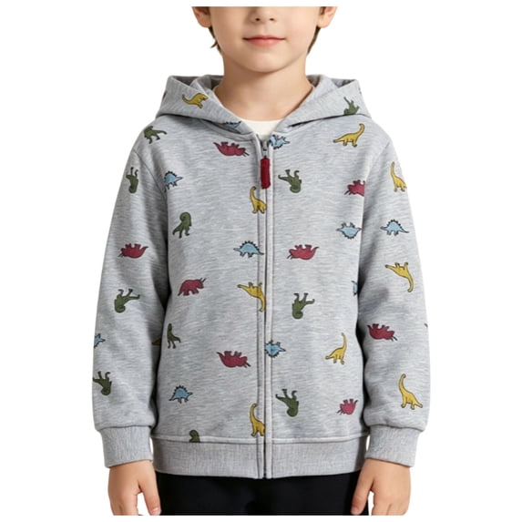 GCETTIC Sweatshirt Boys Toddler Boys Sweatshirts Cotton Long Sleeve Pullover Girls Tops Cartoon Sport Shirts Grey,2-3Years